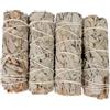 REHMAN JIBRAN UR Salvia Bianca per Purificazione Casa - Set da 4 Incensi Smudge Stick Naturali per Rituali, Meditazione e Aromaterapia - Pack di 4 Mazzetti di Salvia Bianca