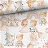 Generico Tessuto Cotone Fantasia Bambini 100 cm x 158 cm Stoffa per Cucito, Tessuti al metro, Stoffa cotone al metro, Cotoni per cucire, Stoffe per bambini (Bianco)