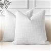 JOTOM 2 Pezzi Federe Cuscini Divano 50x50cm Copricuscini Per Divano in Lino Grigio Chiaro Decorativo Copricuscini Cuscino Caso Decorazione per la Casa Federe per Divano Soggiorno Letto (Grigio Chiaro)