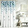 Lerores Tenda da doccia 260 x 200 cm, verde foglie, orlo pesato, antimuffa, tessuto impermeabile, lavabile, in poliestere, per bagno, vasca da bagno con 16 anelli per tenda da doccia