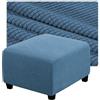 Generic Fodera per Pouf Quadrato Elasticizzato Fodera per Pouf Protezione per Sgabello In Tessuto con Fondo Elastico Copri Poggiapiedi Pouf Divano Decorativo (Blu Polvere 40X40 cm)