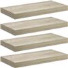 vidaXL Scaffali a Parete 4 pz Rovere 50x23x3,8 cm in MDF