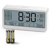 Cormyvo Sveglia LCD Dual Allarme con Snooze e Retroilluminazione | ABS leggero riciclabile, senza aghi, ideale per bambini, anziani, viaggi.