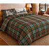 Tata Home Parure Copripiumino in Cotone con Sacco Piumino e Federe Set Copripiumino Made in Italy Fantasia Tirolese (Scozzese Verde, Singolo)