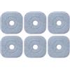 LIFEZEAL Set di 6 Panni di Ricambio di Mocio Lavapavimenti, 26,5x26,5cm, in Microfibra, Fiocco, Tampone Riutilizzabile, Lavabile, a Tutti i Tipi di Pavimenti, Assorbimento d'Acqua, Asciugatura Rapida