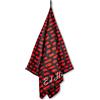 Ed Hicks Telo mare in microfibra extra large XXL 200x90 cm - teli da bagno, vacanze e viaggio - senza sabbia - leggero - compatto - ad asciugatura rapida - estremamente assorbente - Rosso su Nero