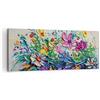 ARTTOR Quadri Moderni su Tela 120x50 cm Stampe da Parete Botanica Fiori - 4521 | Colori Impasto Quadro Decorativo Grande 1 pezzo Soggiorno Camera da Letto Arte da Parete Decorazione da Parete ARTTOR