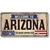 Generic Targa in latta con scritta Welcome to USA - Targa decorativa degli Stati Uniti d'America in latta da 15,2 x 30,5 cm - Patriot American Metal Print Wall Hanging Art Arizona