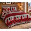 Tata Home Parure Copripiumino in Cotone con Sacco Piumino e Federe Set Copripiumino Made in Italy Fantasia Tirolese (Renna Scozzese, Matrimoniale)