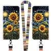 JEZSTHAI Cover Compatibile con Samsung Galaxy S10E Custodia in Pelle con Disegno di Girasole,Portafoglio Pieghevoli Caso Cover con Laccio Tracolla/Cinturino per Cellulare