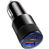 MALSSE Adattatore di ricarica per auto USB C 2 porte Quick 3.1A Sigarette Telefono Accendini Ricarica Veloce Caricabatteria da Auto