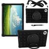 FKQLH Cover per Honor Pad 10 Tablet 12,1 Pollici, Silicone Custodia Protettiva Antiurto con Supporto Rotante/Spalla per Honor Pad 10 Tablet 12,1 Pollici, Nero