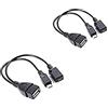 Uanqfegy Adattatore USB Netzwerk 2 pezzi - Adattatore TV Kabel Ethernet Stick 4k, cavo OTG terminale porta USB per Fire Stick nero