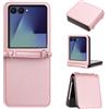 A-BEAUTY Custodia a libro per Samsung Galaxy Z Flip8, in pelle PU, rosa | Lanyar - Custodia a portafoglio magnetica con blocco RFID, 3 scomparti per carte di credito, supporto