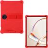 AKNICI Custodia Silicone per TCL Tab A1 Plus NXTPAPER Tablet 12.2 Pollici, Protettiva Cover con Supporto Integrato, Rosso