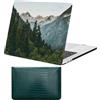 FFBOFFC Custodia Compatibile con MacBook Pro 16 Pollici 2020 2019 Rilascio Modello A2141 con Touch Bar e Touch ID, Plastica Protettiva Custodia Rigida Cover & Borsa per Laptop, Foresta & Montagna