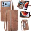 MOJIA Custodia Portafoglio Ulefone Note 23, Pelle con Cerniera | Finitura in pelle premium con protezione in TPU, portafoglio Business con porta carte e tasca con cerniera.