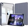 GKABXY Custodia per iPad Air 11 Pollici M3/M2 (2025/2024), iPad Air 5/4ª generazione 10.9 Pollici 2022/2020, telaio in TPU morbido trasparente retro in PC antiurto, guscio antiurto auto guardia/sonno