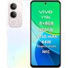 vivo Y19s Smartphone 4G, 8+8 GB RAM+256 GB, Fotocamera AI 50MP, Batteria 5150 mAh, Ricarica Veloce 44W, Display 6.68" 90Hz 1000 Nits, Audio 300% Stereo, UltraSottile 8.1mm, Idea Regalo