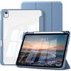 GKABXY Custodia per iPad (A16) 11 Generazione 11 Pollici 2025, iPad 10ª generazione 10.9 Pollici 2022, con portapenne, morbido telaio in TPU trasparente, retro antiurto, cover auto guardia/sonno, blu