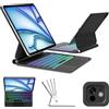 FOGARI Magic Keyboard per iPad Air 13 M4/M3/M2/Pro 12,9 2018-2022 | Tastiera Bluetooth spagnola con multi-touchpad per iPad Air 13 pollici M4/M3/M2 2026/2025/2024, nero