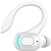 DOMIKIT Auricolare Bluetooth mono senza fili V5.2, design 360° sopra l'orecchio, microfono integrato, batteria 70 mAh, 20 ore di riproduzione, compatibile con iPhone, Android e PC