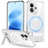 XTCASE Cover Magnetica Xiaomi Redmi Note 17 4G/5G con Supporto, Chiaro | Custodia Trasparente [Compatibile con Magsafe] con Cavalletto Invisibile Regolabile Antiurto Antigraffio Anti-ingiallimento