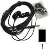 Generico Telefoni a orecchie extra lunghe - Auricolari Wired con microfono | Auricolari a filo lungo 3 metri, cuffie per cavi in-ear con microfono per dispositivi di uscita audio, computer, telefono per cantar