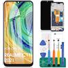 SRJTEK per Oppo Realme C11 2021 Sostituzione dello Schermo per Oppo Realme C20 Display LCD per Oppo Realme C21 Touch Screen Digitizer Assembly RMX3231 Kit di Riparazione con Telaio (Nero)