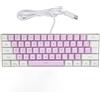 Mtlavishness Gioco tastiera Usb 61 chiavi Rgb Backlit Ergonomic Contrast Color Space | Cablato tastiera,Abs,37mm,1.5in,4.9ft,61 Keys compatto Layout,Rgb Backlit,Design Keyboard,Plug e Keyboard