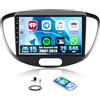 CAMECHO 8-Core 4+64G Android 15 Carplay Autoradio per Hyundai i10 (2007-2013), DSP Carplay Nav GPS, Schermo Tattile da 9'' Radio Bluetooth con WiFi GPS FM/RDS 32EQ Mirror Link +Telecamera