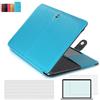 RYGOU Ryogu, custodia a libro in pelle con pellicola protettiva per schermo e copertura tastiera per MacBook Air, modello: A1466, A1369 Blue 13''Macbook Air(A1369/A1466)