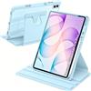 A-BEAUTY Custodia Rotante per Samsung Galaxy Tab S12 Plus 12.4, Blu Cielo | con Supporto per Penna S, Antiurto Trasparente Cover, Auto Svegliati/Sonno