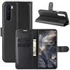 Fertuo Cover Oneplus Nord, Custodia Portafoglio Cover a Libro in Pelle Flip Case con Silicone Bumper, Fibbia Magnetica, Porta Carte, Kickstand, per Oneplus Nord 5G Smartphone, Nero