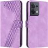 OKZone Cover per OPPO Reno 8 5G, Custodia in PU Pelle per OPPO Reno 8 5G, Custodia a Libro Protettiva Folio Portafoglio con Chiusura Magnetica e Slot per Carte Wallet Case Flip Cover (Porpora)