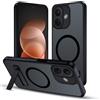 XTCASE Cover Magnetica Xiaomi Redmi Note 17 Pro 5G con Supporto, Opaco Nero | Custodia Traslucida [Compatibile con Magsafe] con Cavalletto Invisibile Regolabile Antiurto Antigraffio Anti-impronte Case