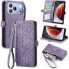 MOJIA Custodia Portafoglio per Ulefone Note 23 con Tasca Zip | Custodia in pelle premium con tasca con cerniera, porta carte e supporto, ideale per l'uso quotidiano.