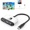 GKEAPZA Switch Dock per Nintendo Switch 2/Switch/OLED, dock TV portatile 3 in 1 con porta HDMI USB 3.0 4K a 60 Hz, ricarica USB C PD 100 W, mini adattatore da viaggio di ricambio per dock station Switch