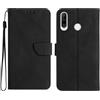 Generico CUSTODIA compatibile con HUAWEI P30 LITE/MAR-LX1M, MAR-LX2 e MAR-LX3A / P30 LITE NEW EDITION cover STAND FLIP LIBRO magnetica case protezione antiurto GEL TPU portafoglio porta carte (Nero)