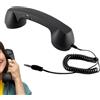 Beiykhera Ricevitore per telefono retrò con microfono | Ricevitore telefonico wireless per chiamate, riunioni, lavoro, computer portatile, ufficio, casa, scuola, soggiorno