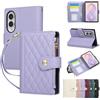 Vaitasy Custodia per Samsung Galaxy Z Fold8 Viola | Pelle PU Cerniera Custodia a Portafoglio per Galaxy Z Fold 8 Custodia con Magnetica Flip Stand Case Cover
