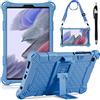 KATUMO Bambini Cover per Samsung Galaxy Tab A7 Lite 8,7 Pollici 2021 (SM-T227, SM-T225, SM-T220) Silicone Custodia Protettiva Antiurto con Cordino e Penna Stilo, Cover Morbida per A7 lite