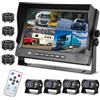 Hikity DVR 4 * 1080P Telecamera Retromarcia per Auto con Monitor 9'' IPS | Visione Notturna Telecamera Impermeabile Telecamera Posteriore per Camper LKW Linee Guida DIY Installazione Semplice 12-24V