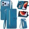 MOJIA Custodia Portafoglio Ulefone Note 23, Pelle con Cerniera | Finitura in pelle premium con protezione in TPU, portafoglio Business con porta carte e tasca con cerniera.