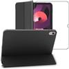 ebestStar - Cover per iPad 10.9 (2022) Apple, Custodia Silicone Protezione Flip Magnetica, Slim Case Sottile, Nero + Vetro Temperato