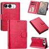 A-BEAUTY Custodia per iPhone Duo, con chiusura magnetica, colore: rosa | Custodia a portafoglio in pelle PU antiurto con 3 slot per schede, cavalletto, blocco RFID, cinturino da polso