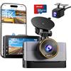 zhiroad Dash Cam Auto 4K+1080P,Doppia WiFi Telecamera Auto Scheda da 64 GB, Dashcam con Display IPS da 3,Visione Notturna+WDR,G-Sensor,Registrazione in loop,170° grandangolo,24H Monitor di Parcheggio