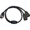 innov8 Cavo splitter audio da mini DIN maschio a 8 pin a doppia femmina, 0,5 m