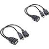 Gcroet Adattatore USB Netzwerk 2PCS TV Kabel Adattatore Ethernet Stick 4k Stick Porta USB Terminale Cavo OTG per 3 o 2nd Gen Fire Nero.