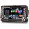 Erisin 7 Pollici Android 16 8-Core 2Din DVD Autoradio con GPS per VW Passat Golf 5 6 Caddy T5 Touran Seat Skoda Polo Supporta GPS Navigatore CarPlay DSP Android Auto WiFi Bluetooth DAB+ OBD2 4GB+64GB